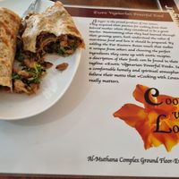 Shawarma wrap at Ginger Restaurant in Kuwait City