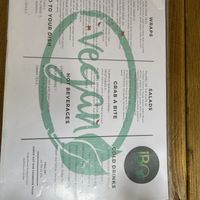 The menu (in English)  at iBO Falafel in Wroclaw