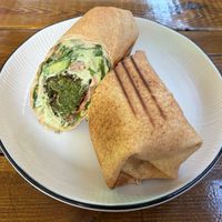Avocado falafel wrap at iBO Falafel in Wroclaw