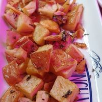 side of potatoes (lovely bits of rosemary on top) at Fig Tree Cafe - Pacific Beach in San Diego