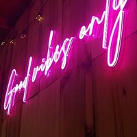 outdoor sign "Good vibes only" at Fig Tree Cafe - Pacific Beach in San Diego