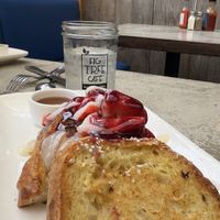Lemon strawberry French toast! Yum!  at Fig Tree Cafe - Pacific Beach in San Diego