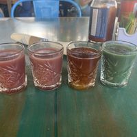 Detox juice flight  at Fig Tree Cafe - Pacific Beach in San Diego
