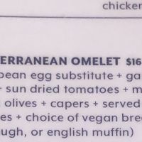 Vegan breakfast options  at Fig Tree Cafe - Pacific Beach in San Diego