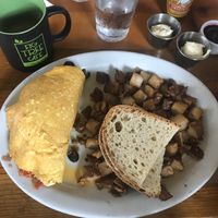 Vegan omelette with hash potato at Fig Tree Cafe - Pacific Beach in San Diego