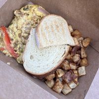 vegan scramble for pick up - amazing!!  at Fig Tree Cafe - Liberty Station in San Diego