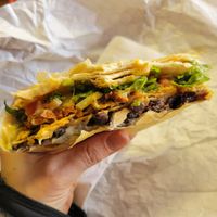 Inside of the Loco Tostarrito 😍 at Vegos in Albuquerque