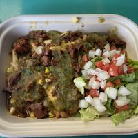 Loaded fries… super yummy, I just wish the fries were a little bit crispier.  at Vegos in Albuquerque