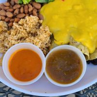 Enchilada plate at Vegos in Albuquerque