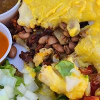Sopapilla with seitan at Vegos in Albuquerque