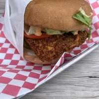 Spicy don’t call me chicken sandwich   at Vegos in Albuquerque