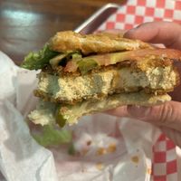 Inside burger  at Vegos in Albuquerque