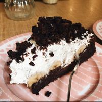 vegan chocolate banana cream cake  at Signor Verde in Cologne