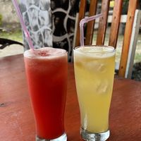 Watermelon juice and lemon juicee  at Cafe Rifka in 