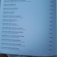 Drink menu at TINKA BAR & BISTROT in Nago-torbole