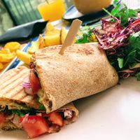 Vegan Kebab, so delicious!!! at TINKA BAR & BISTROT in Nago-torbole