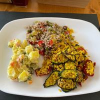 Mix from the vegan buffet   at TINKA BAR & BISTROT in Nago-torbole