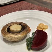 Shitake mushroom & beetroot  at Yasaiya Teppanyaki Vegetables in Tokyo