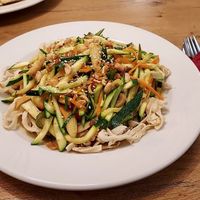 Crispy noodles with tofu and vegetables at Dobro Jutro Vietnam - Good morning Vietnam in Ljubljana