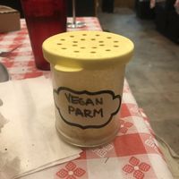 Vegan parm!!! Ahhh it’s nootch but still wow at Brick Oven Pizzeria in Omaha