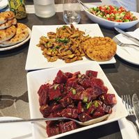 Shawarma, beets and Israeli salad at KoPita in Knoxville
