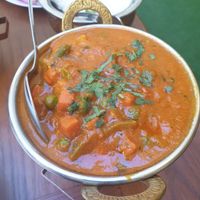Vegetable curry at Gate of India in Krakow