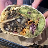 Black bean avocado wrap   at Mon Vert Cafe in Woodstock