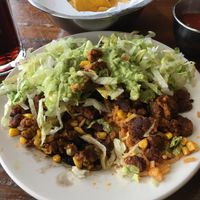 Vegan Burrito Bowl with Vegan Chorizo (+$4). Really good overall but the vegan chorizo was a bit salty. at El Azteca in Apple Valley