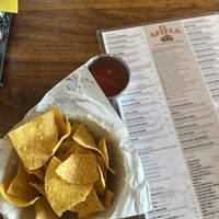 Chips and salsa with a little kick  at El Azteca in Apple Valley