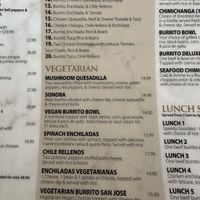 Vegan burrito now to be found under vegetarian sectionn  at El Azteca in Apple Valley