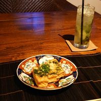 Ginger and leek Tofu at Hanafubuki in Ito