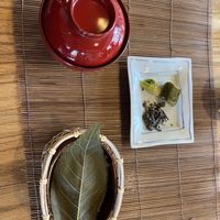Rice, veggies, kelp, sprouts   at Hanafubuki in Ito