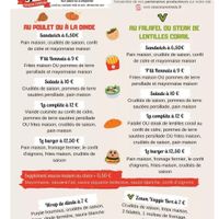 The menu at Le Coucou Rennais in Rennes