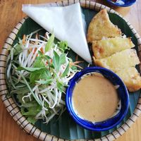 Banh khoai (with egg) at Madam Thu in Hue