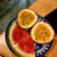 Fruit snack for free #Veganuary at Madam Thu in Hue