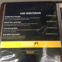 Menu (Aug 2019) at Madam Thu in Hue