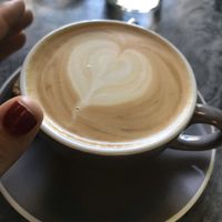 Oatmilk cappuciono at Dede's in Lisbon