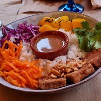 Poke satay at Dorothy's Veggie Bistro in La Cueva