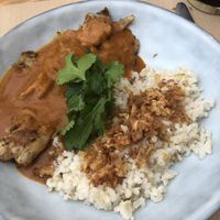 “Pollo” masala at Dorothy's Veggie Bistro in La Cueva