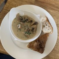 Creamy garlic mushrooms and focaccia   at The Coore Arms in Northallerton