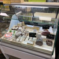 Cheese and meat at Le Raccard Épicerie in Argentiere