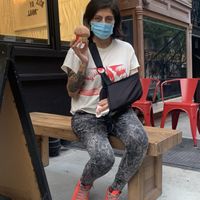 Broken arm but happy belly! at Whipped Urban Dessert Lab in New York City