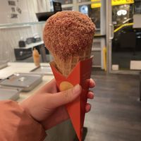 Strawberry shortcake in a cone  at Whipped Urban Dessert Lab in New York City