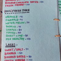 Vegan items in green at Raj's KofiBar in Auroville