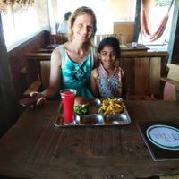 Happy customers.... at Raj's KofiBar in Auroville