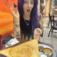 HUGE coconut curry dosa   at Dosa Paragon Pure Vegetarian in Victoria