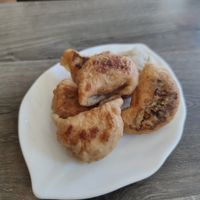Vegan fried dumplings at Jisu Vegetarian in New York City