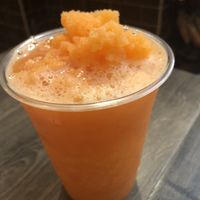 Carrots 🥕 ginger juice   at Jisu Vegetarian in New York City