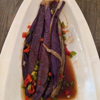 Sauteed eggplant at Jisu Vegetarian in New York City