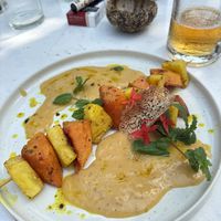 Vegan fruit Shashlik   at Relax Restaurant in Unawatuna